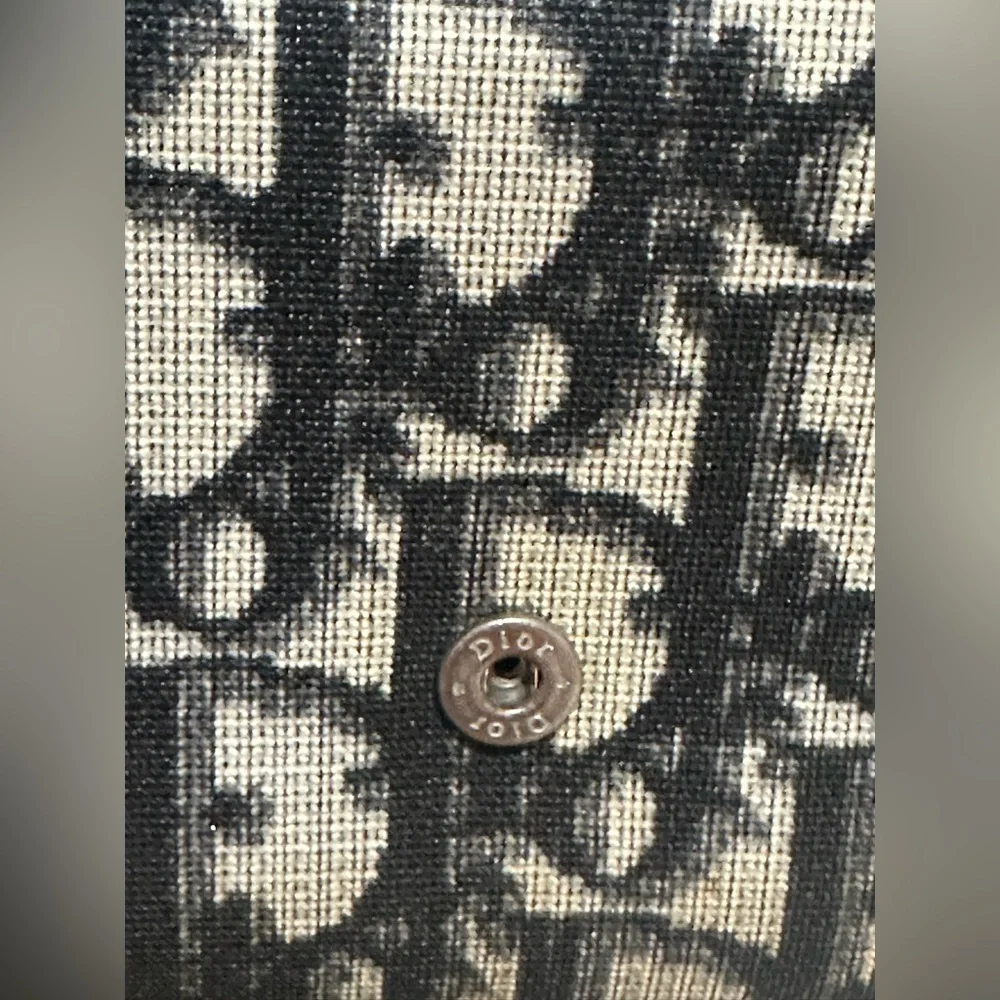 Dior trotter long wallet blue/cream #1 w/added unbranded chain